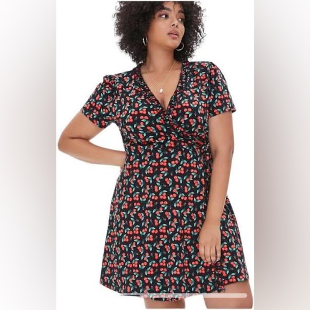 Cherry wrap dress